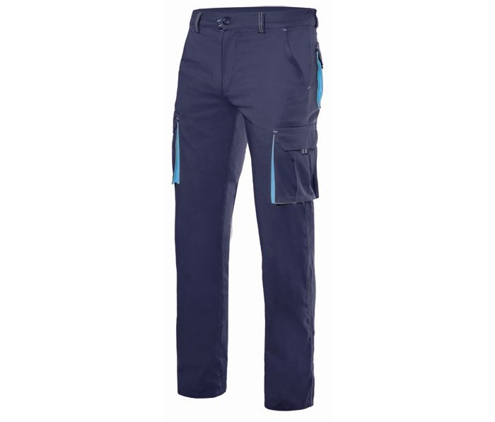 PANTALON STRETCH MULTIPOCHES BICOLORE